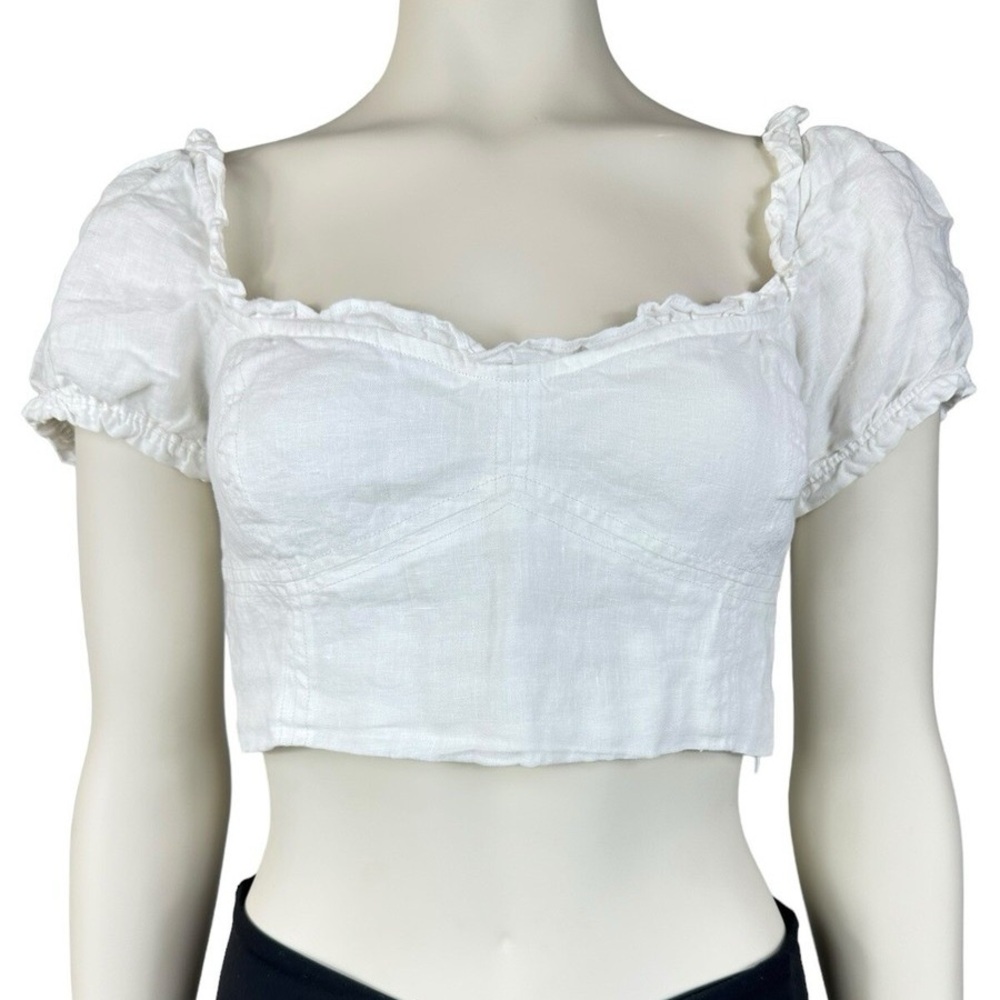 Wilfred White Wander Blouse Aritzia Crop Top